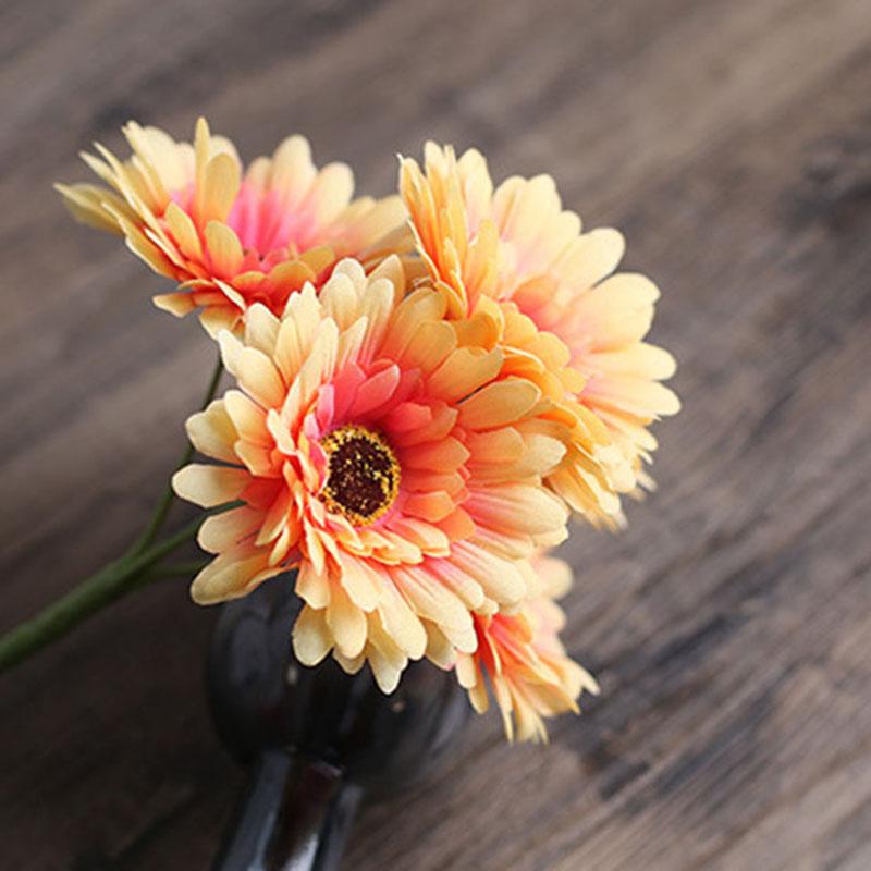 Imitation Flower Fran Flower Gerbera Small Daisy Flower Art Manual Flower Arrangement Wedding Decoration Bouquet Flowers