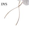 Golden Earrings Hook Fashion Elegant Petal Shape Ear Decor Long Dangle Design for Women Women's
