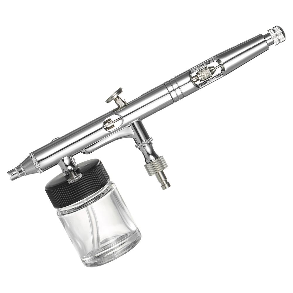 KKmoon Professional Multi Purpose Side Feed Dual Action Airbrush Kit Set Adjustable Air Control 0.25mm 7cc & 22cc