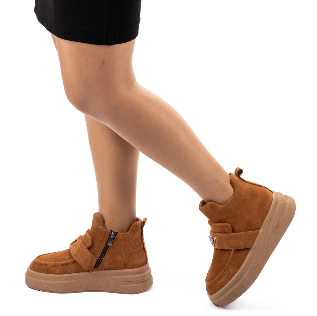 Women's Genuine Leather High Sole Casual Boots