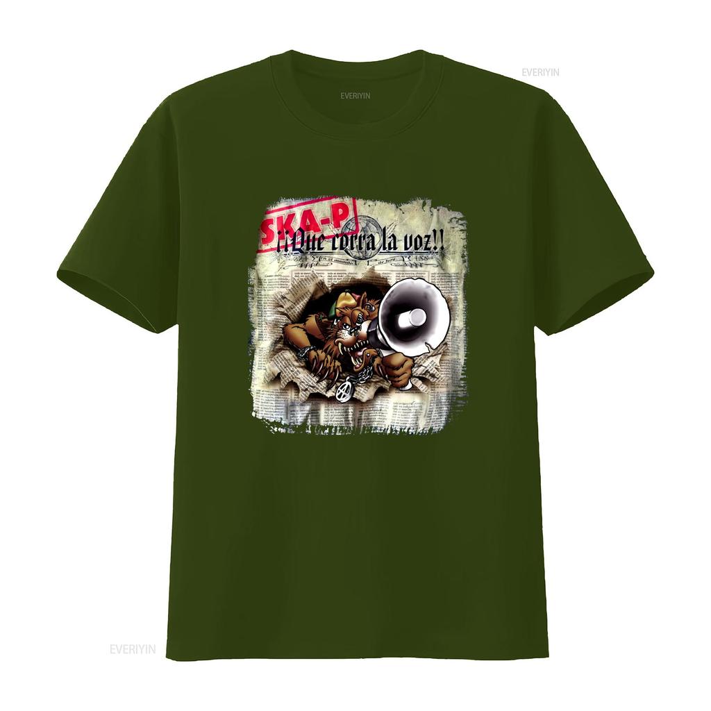Maglietta Ska P Punk Band Tour 2002 Petite Rock Two Tone Vintage Lavata Unisex Morbida con Stampa Lupo Altoparlante Grafica