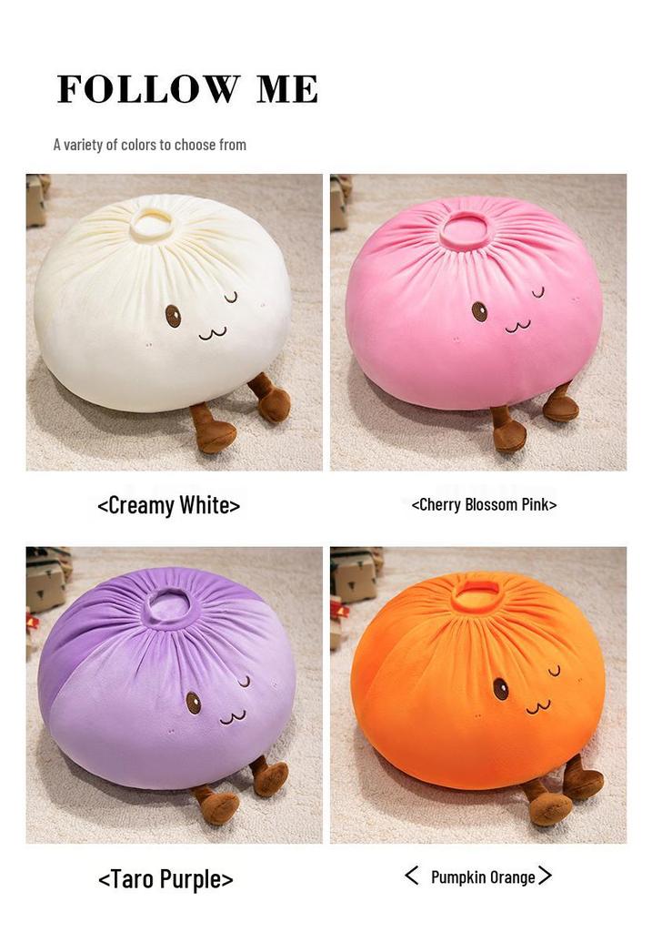 Süßes Cartoon Baozi Plüschkissen - Weiches Kissen für Bett, Nickerchen und Sofadekoration