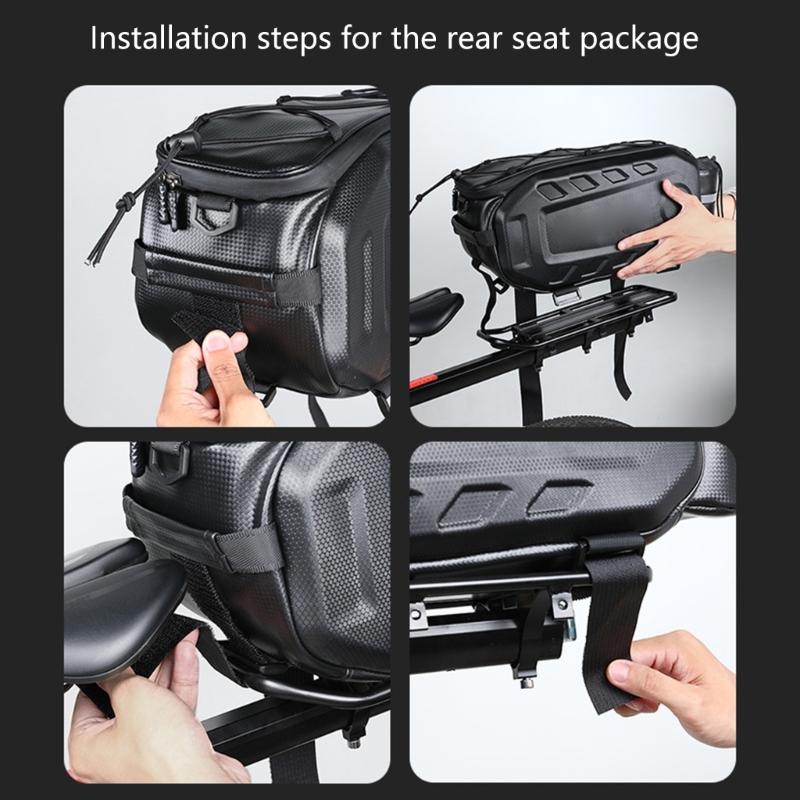 Waterproofs Bike Panniers Rack Bag Cycling Rear Seats Tail Storage Bag Large Capacity Bicycles Trunk Panniers Bag