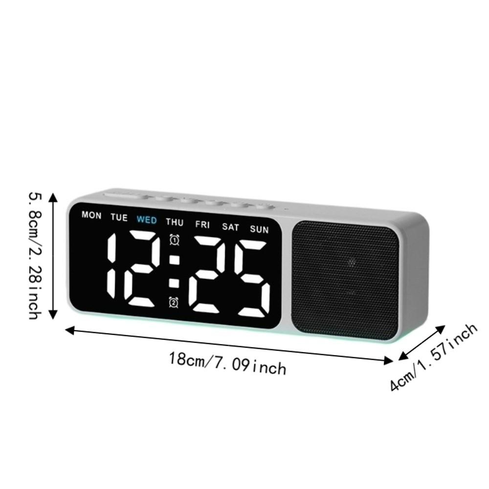 Time / Week / Date Display LED Digital Alarm Clock Dual Alarms Electronic Table Clock Home Decor