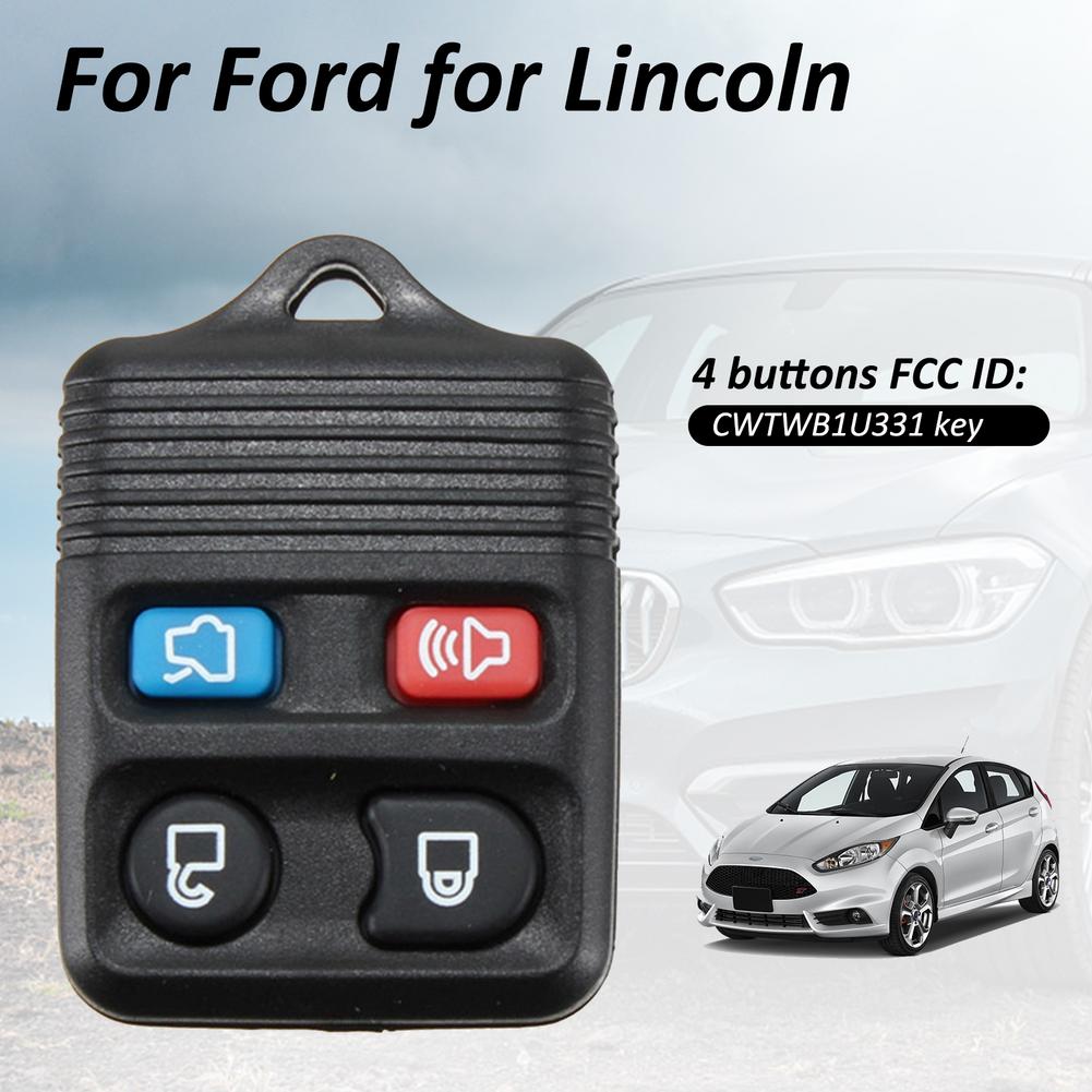Fernbedienung Schlüsselgehäuse 4-Tasten Schalter Alarm Fernbedienung Schlüsselgehäuse für Ford Lincoln Autotür RC Schlüssel