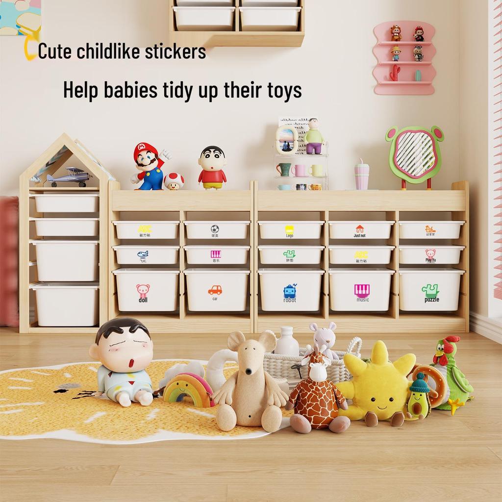 Children's Wooden Toy Storage Rack & Shelf Organizer