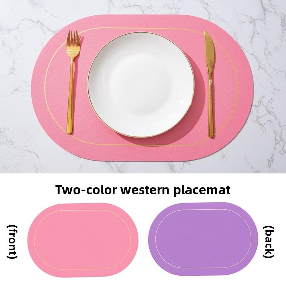 Leather Table Placemats Heat Resistant Waterproof Coffee Shop Decoration Oil-proof Washable Table Mats for Dining Table