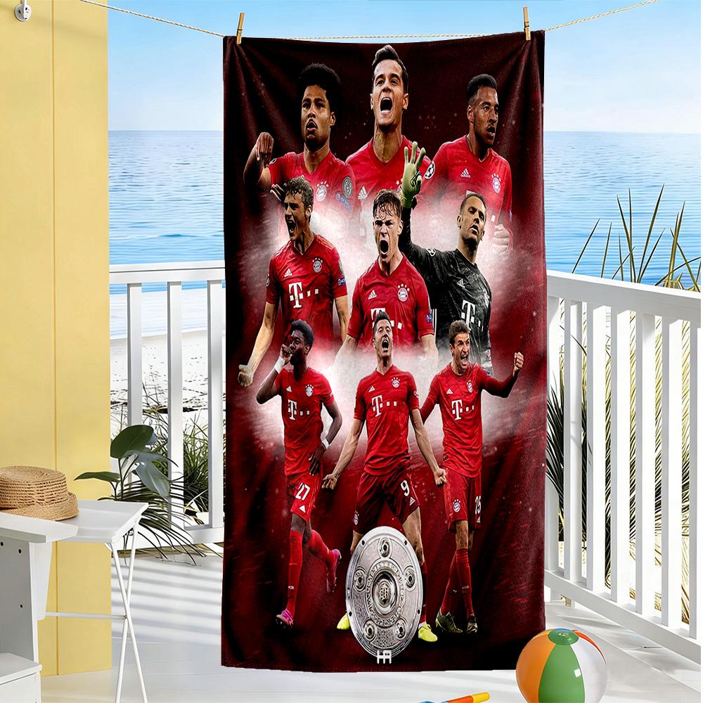 Bayern Munich Beach Towel Soft Durable Quick-Dry Comfortable Lightweight Suitable for Sports, Travel, Swimming, Yoga, Bathroom, Beach, And Pool