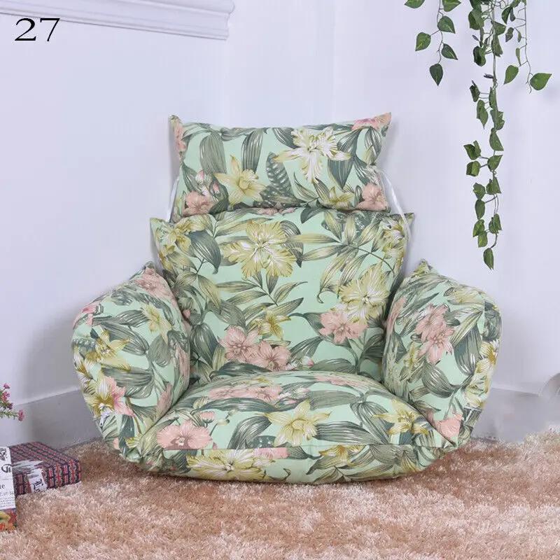 Hanging Swing Egg Chair Cushion Cover Patio Large Round Papasan Pad Detachable Garden Lounger Cushion Cover  (No Filling)