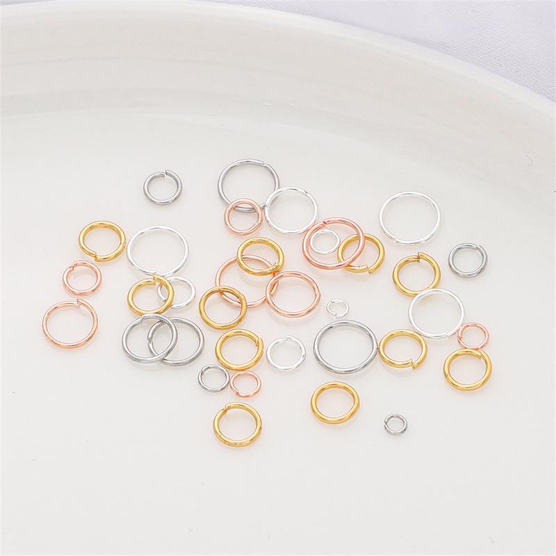 Copper Clad Color-Retaining Open Ring Connector for Handmade Jewelry: 14K/18K Necklace & Bracelet DIY Accessories