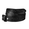 1.5" Wide Western Leather Belt Cowboy Rodeo Casual Leather Belt Floral Embossed, Size 28" To 36"