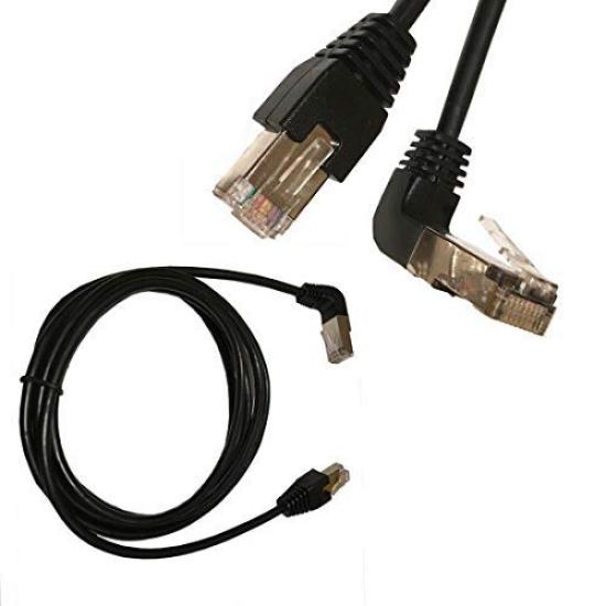 

Rosebe CAT5 LAN Cat5 Ethernet Patch 50U Downward Cat5 LAN Cable Cable, Single-Angled Cable, Gold-Plated, 90-Degree Angle, Black, 0.5m, 1m, 2m, 3m, 5m, чорний