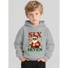 Lustiges Sechs Sieben 6 7 Meme Hoodie für Kinder Chaotischer Humor Y2k Spiel Spruch T-Shirt Weihnachtsgeschenk Jungen Oberteile Mode Kinderkleidung