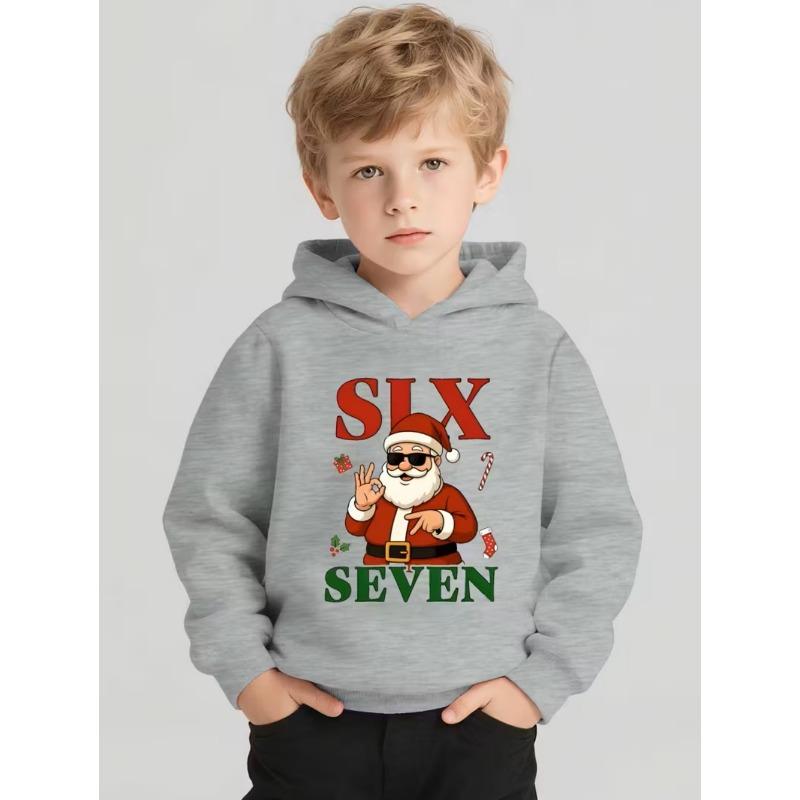Lustiges Sechs Sieben 6 7 Meme Hoodie für Kinder Chaotischer Humor Y2k Spiel Spruch T-Shirt Weihnachtsgeschenk Jungen Oberteile Mode Kinderkleidung