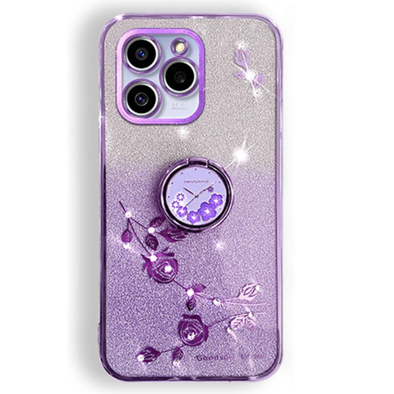 KADEM For Realme C61 4G/C63 4G Case Rhinestone Glitter TPU Kickstand Phone Cover