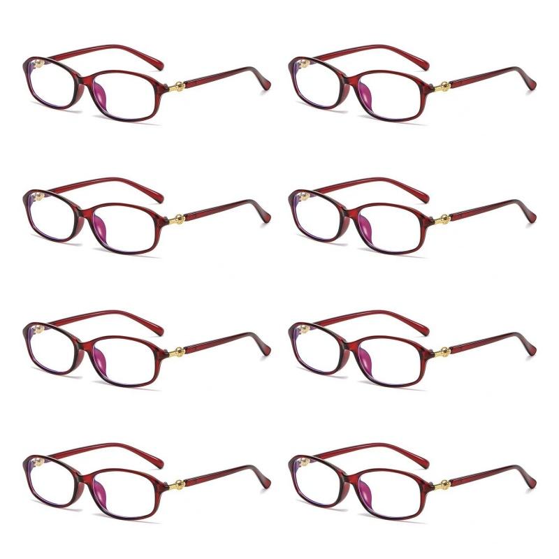 1/8PCS +100 To +400 Anti-Blue Light Reading Glasses Women Fashion Frame Presbyopia Glasses With Grade