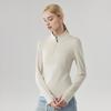 Women's Stand-Up Collar Half-Zip Slimming Yoga Sweatshirt - Warm, Thick, Breathable Long Sleeve Outerwear