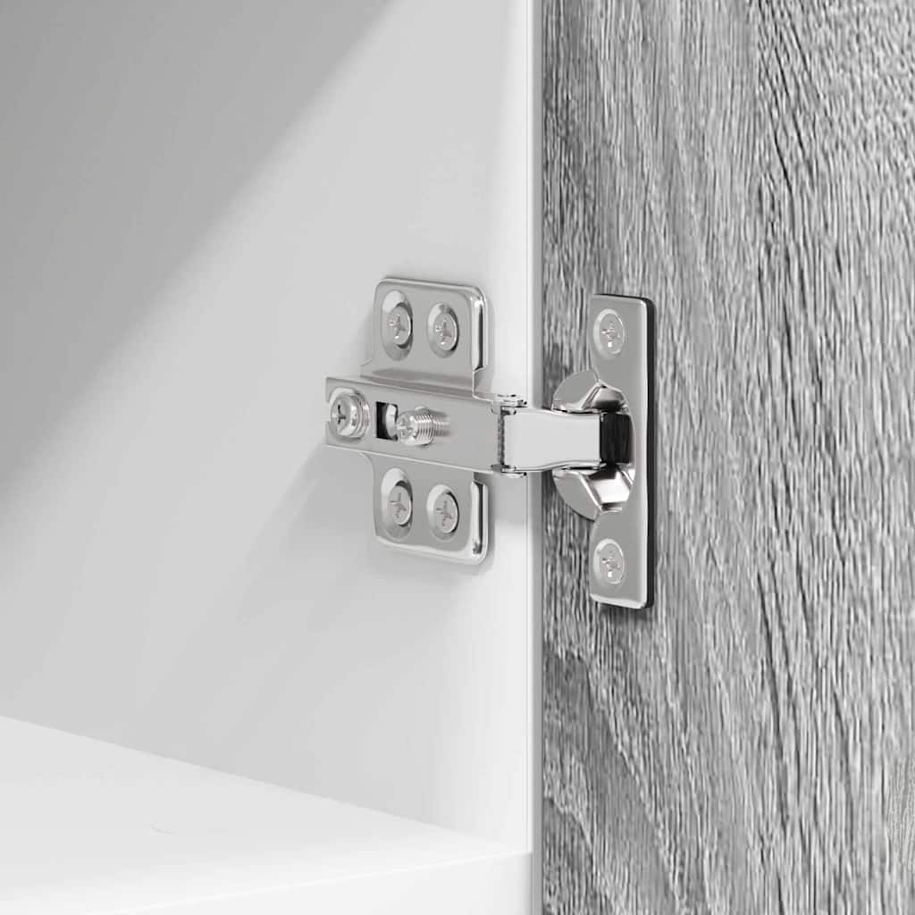 Wall Mounted Cabinet with Door 2 pcs Grey Sonoma and White 30 x 31 x 40 cm