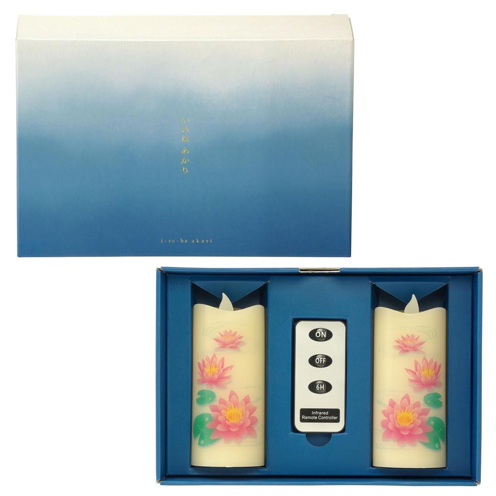 Kameyama Irohaakari S (LotusIron Wire) 1 Set LED Candle Compact Size Gift