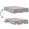 Vidaxl Bed Frame with Drawers, Sonoma Grey Oak, 120X190 Cm