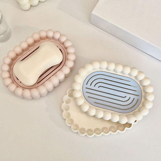 Yousheng Soap Box, with Hollow Drainage Layer Design, Matte Surface Soap Holder, for Home And Dormitory