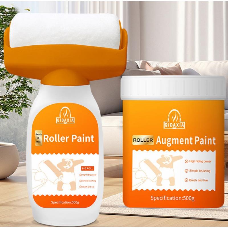Heiße antibakterielle Wandfarbe, starke Reparatur-Wandfarbe, weiße Latexfarbe für den Haushalt, mit Walzenpinsel für Wohnzimmer, Küchenwerkzeug