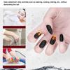 24Pcs Flame False Nails Set Black Fake Nails Nails Tips Full Cover Nails Art Night Club Press On