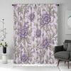 Lavender Floral Print Curtains Polyester Fabric Suitable Bedroom Living Room Decoration Curtain Made Of Washable Area Ready
