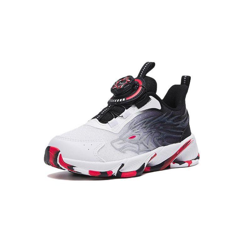 Anta Childrens Red Flame Low-Top Running Shoes Kids Sneakers White Black 312319912-1