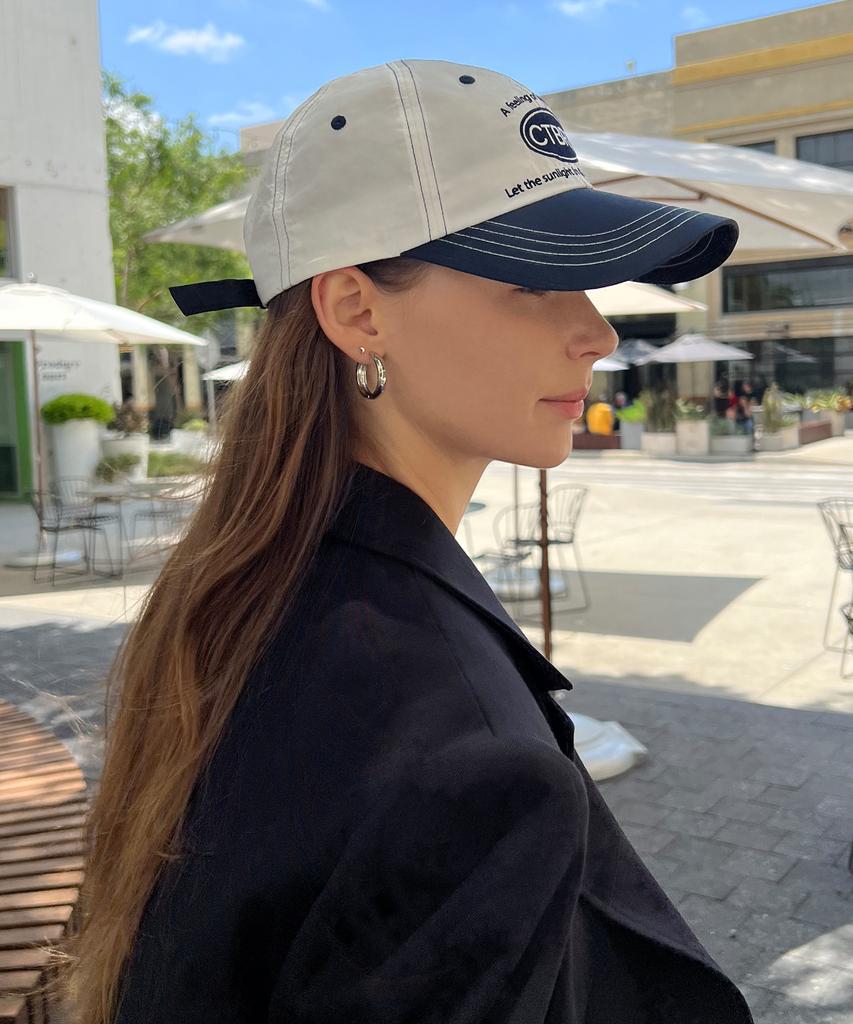 CITYBREEZE Ctbrz Nylon Color Block Ball Cap_Navy