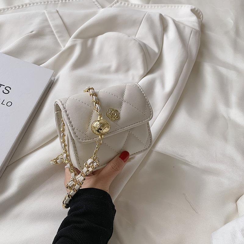 

Rhombus chain mini bag 2025 new small square bag Korean version of versatile ins super fire simple shoulder messenger bag