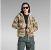 Women's Jacket Short Teddy Brick Woodland Camo D23548-D417-D212 Beige/white