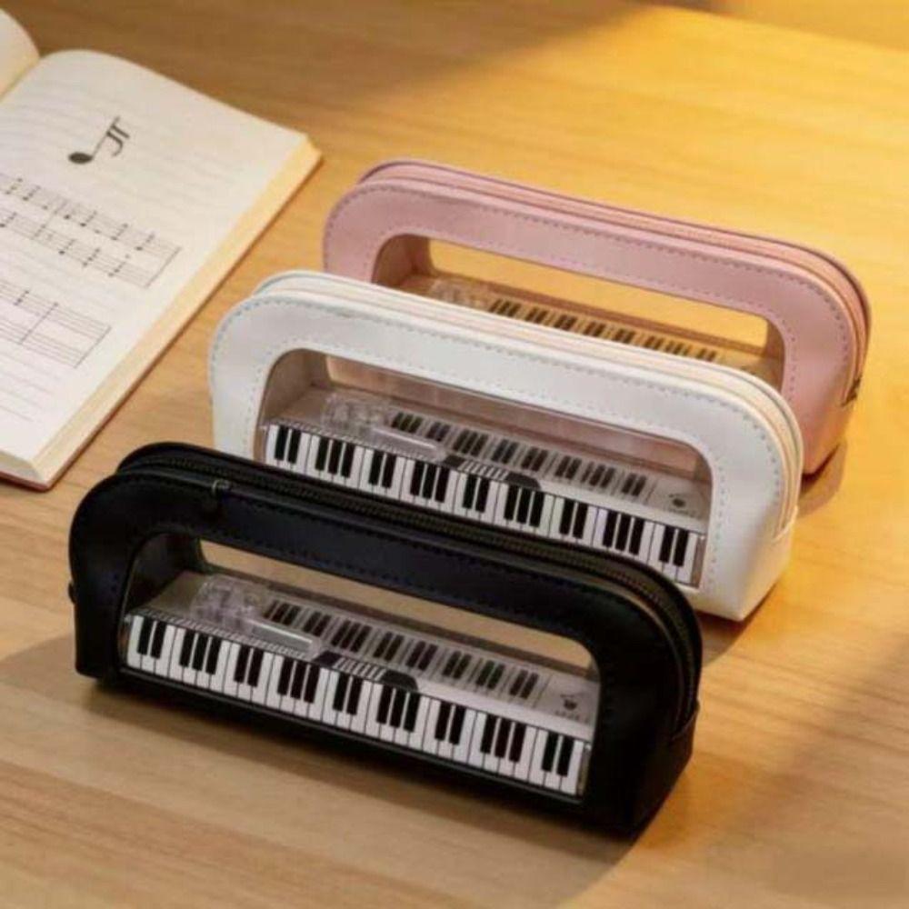 Large Capacity PVC Transparent Pencil Bag Sweet Pen Organizer Award Gifts