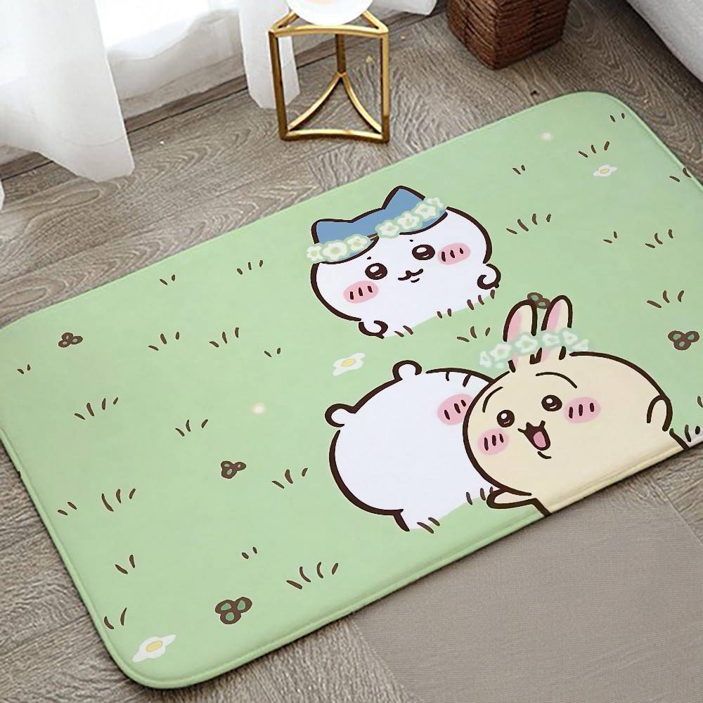 Cute Cartoon C-chiikawa Floor Mats Home Laundry Rug Carpet For Living Room Decor Lounge Area Anti-slip Foot Mat Entrance Doormat
