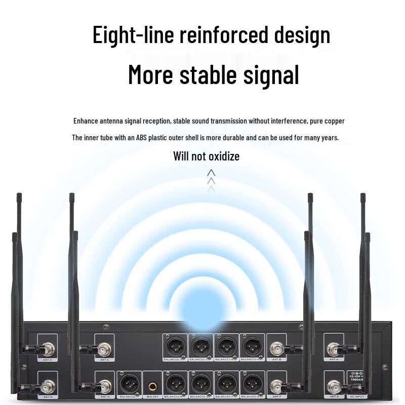 HuiDu MX-102E Professional Dual Wireless Microphone System (CN Version)