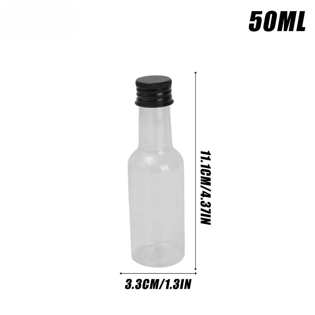 10/30PCS 50ML Mini Liquor Bottles Portable Plastic Juice Bottles Reusable Drink Container For New Year Weddings Parties Favors