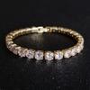 Women's Gold-Plated Zircon Tennis Bracelet - Full Diamond Design, Model S5650