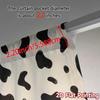 2D Flat Printing  JIT 2pcs   Curtains (Without Rod) Cowprint Curtains Popular Print Curtains Versatile Polyester Curtains