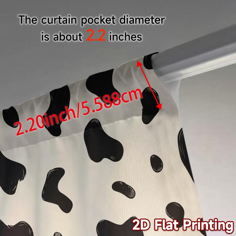 2D Flat Printing  JIT 2pcs   Curtains (Without Rod) Cowprint Curtains Popular Print Curtains Versatile Polyester Curtains