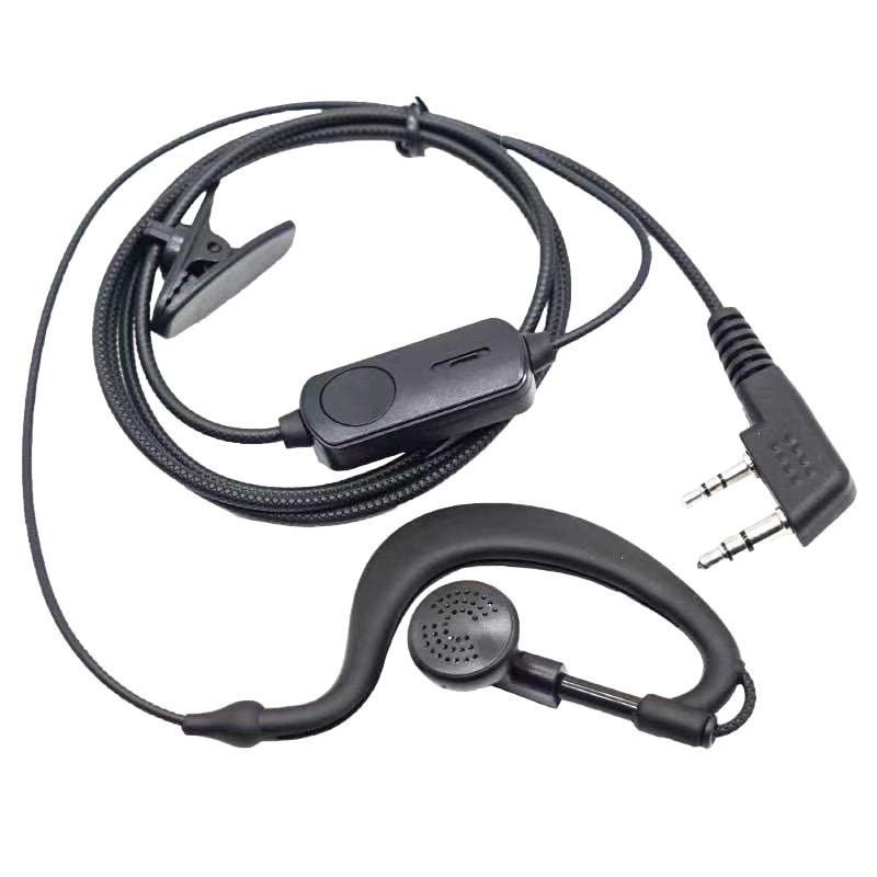 Universal K-Type Walkie-Talkie Earpiece with Ear-hook and Mic