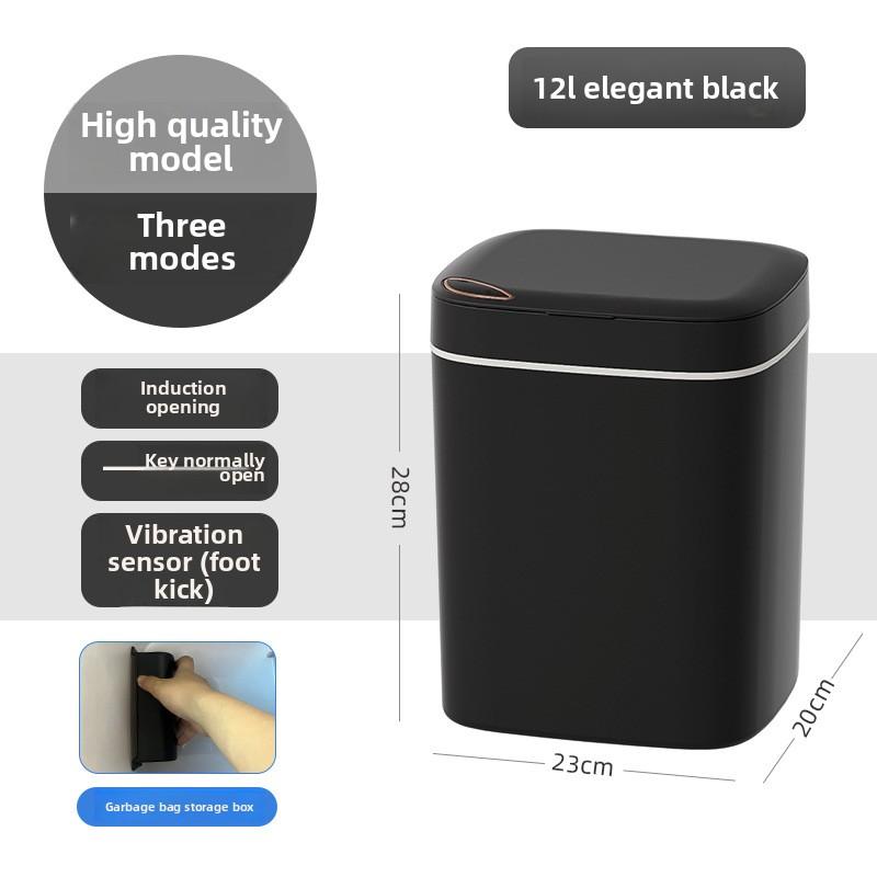 Smart Trash Can, Silent Closure - Anti Odor, Multiple Capacity Options - Requires AA Battery Power (excluding Battery),