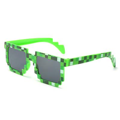 Fashion Square Sunglasses Pixel Mosaic Sun Glasses Cosplay Game Retro Life Eyeglasses Unisex