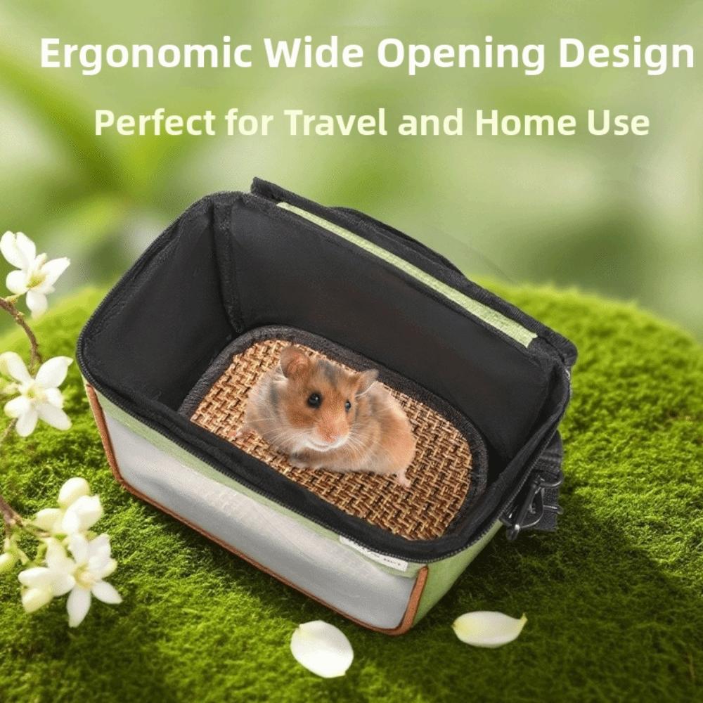 Clear Window Small Pet Carrier Bag Breathable Mesh Pet Cage Handbag Outdoor Bird Pouch  for Hamster