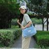 New Lee Fabric+Artificial Leather Crossbody Bags Large Women's Light Denim Blue LE240072M-521