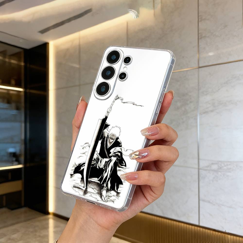 Hot anime-B-L-E-A-C-H Phone Case For Samsung S25,S24,S21,S22,S23,S30,Ultra,S20,Plus,Fe,Lite Transparent Cover