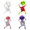 Plastic 3D Print Shaking Skull Doll Dancing Skull Spring Clockwork Toy  Kids Toddlers