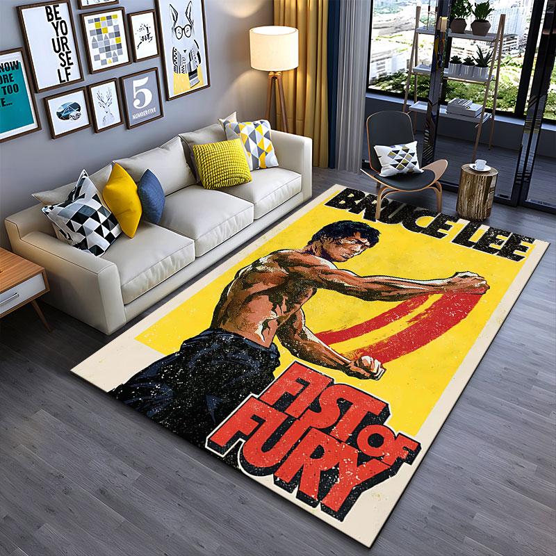 Bruce Lee Fist of Fury Carpet suitable as a non-slip mat for the living room or bedroom sofa