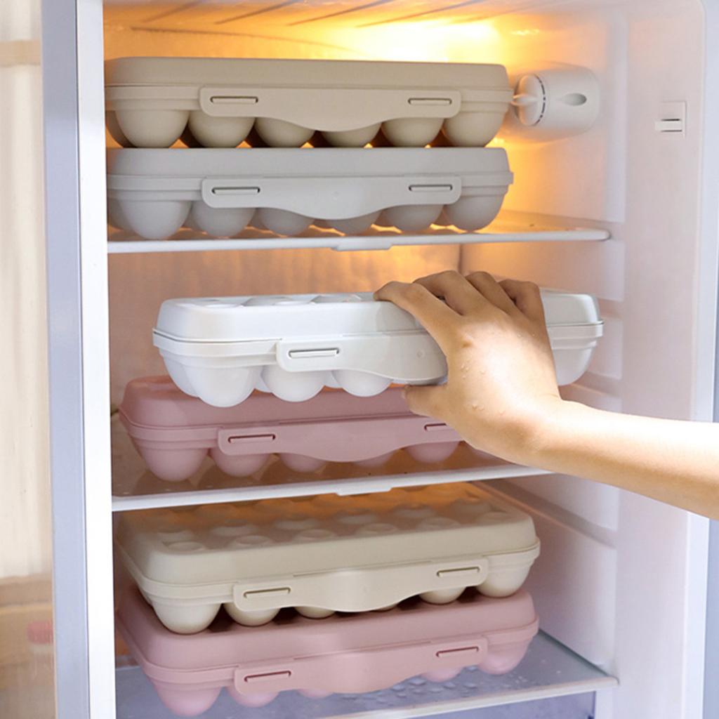 Useful Well Protect No Burrs PP Temperature Resistant Egg Storage Box for Home Egg Box