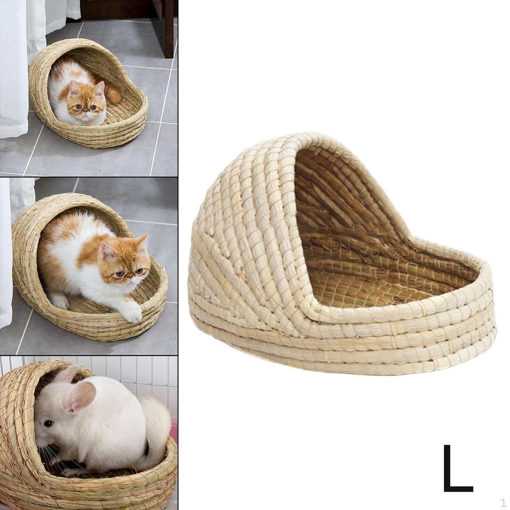 for Guinea Pig Hamster Chinchilla and Small Animals. Hand-Woven Comfortable Playhouse Laying