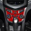 For Chevrolet Sonic 2012-2016 Real Carbon Fiber Sticker Central Air Conditioning Control Panel Car Accessories ide Decorative